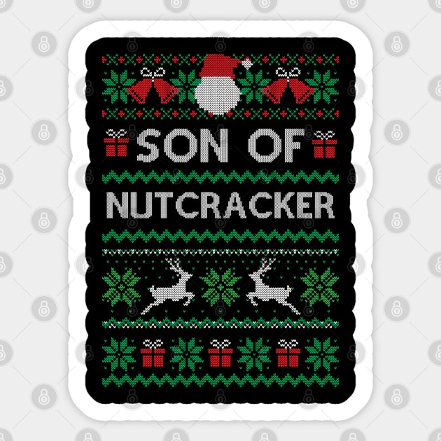 Son of a Nutcracker Funny Elf Christmas Design Sticker by drewbacca